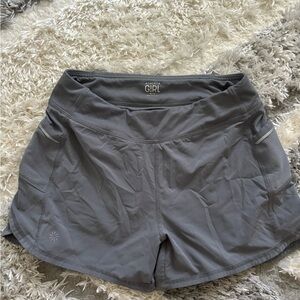 Athleta Gray Athletic Shorts Moisture-Wicking Elastic Waistband